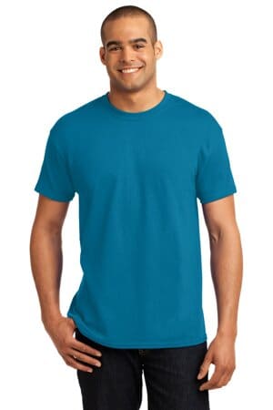 TEAL 5170 hanes-ecosmart 50/50 cotton/poly t-shirt