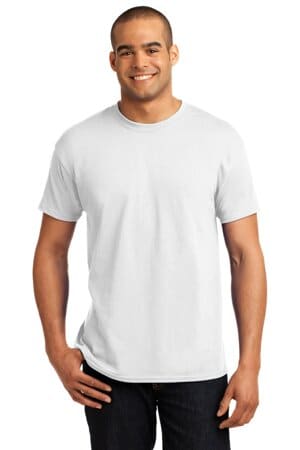 WHITE 5170 hanes-ecosmart 50/50 cotton/poly t-shirt