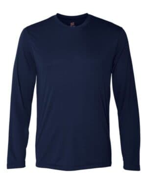 NAVY Hanes 482L cool dri long sleeve performance t-shirt