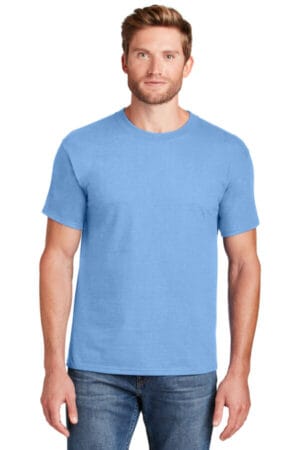CAROLINA BLUE 5180 hanes beefy-t-100% cotton t-shirt