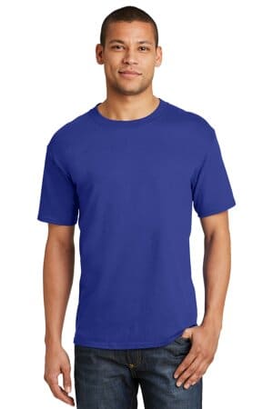 DEEP ROYAL 5180 hanes beefy-t-100% cotton t-shirt
