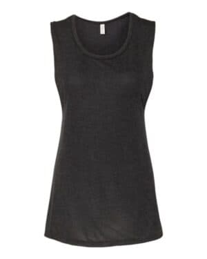 BLACK HEATHER Bella canvas 8803 women's flowy scoop muscle tank