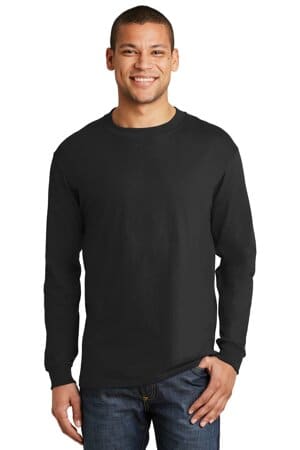 5186 hanes beefy-t-100% cotton long sleeve t-shirt