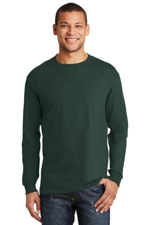 DEEP FOREST 5186 hanes beefy-t-100% cotton long sleeve t-shirt