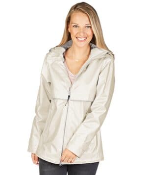 5193CR women's new englander rain jacket (metallic)