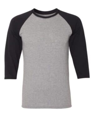 OXFORD/ BLACK 601RR triblend three-quarter raglan baseball t-shirt