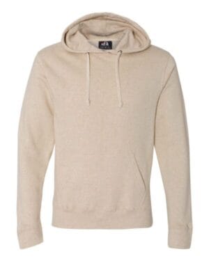 OATMEAL TRIBLEND J america 8871 triblend fleece hooded sweatshirt