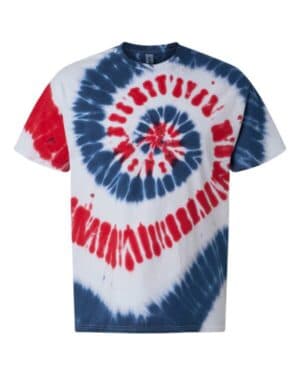 USA Dyenomite 200MS multi-color spiral tie-dyed t-shirt