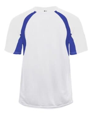 WHITE/ ROYAL Badger 2144 youth b-core hook t-shirt