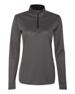 GRAPHITE/ BLACK Badger 4103 womens b-core quarter-zip pullover