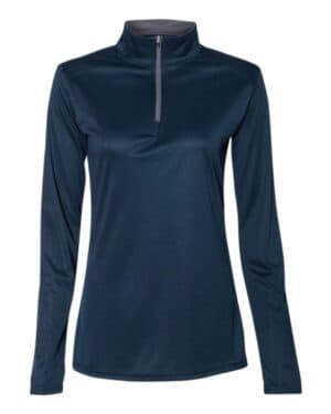NAVY/ GRAPHITE Badger 4103 womens b-core quarter-zip pullover