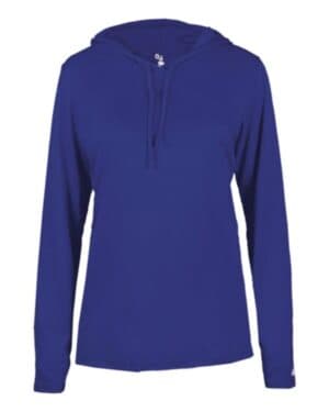 ROYAL Badger 4165 women's b-core long sleeve hooded t-shirt