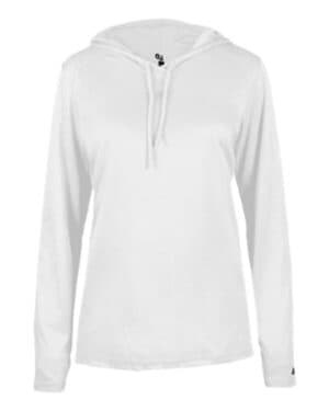 Badger 4165 women's b-core long sleeve hooded t-shirt