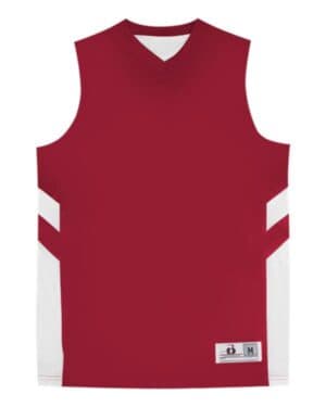 RED/ WHITE Badger 2566 youth b-pivot rev tank top