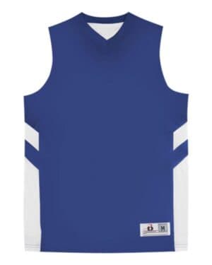 ROYAL/ WHITE Badger 2566 youth b-pivot rev tank top