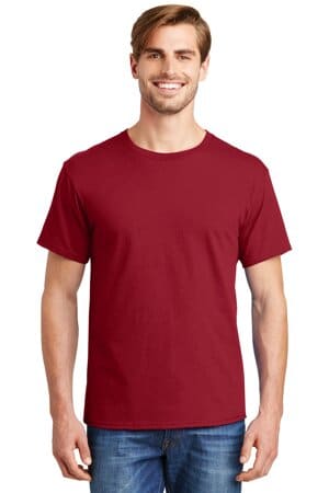 DEEP RED 5280 hanes-essential-t 100% cotton t-shirt
