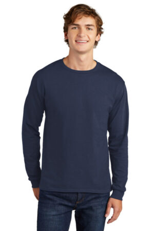 5286 hanes essential-t 100% cotton long sleeve t-shirt