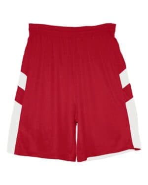 RED/ WHITE Alleson athletic 7266 b-pivot rev shorts