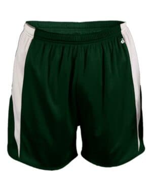 FOREST/ WHITE Alleson athletic 7273 stride shorts
