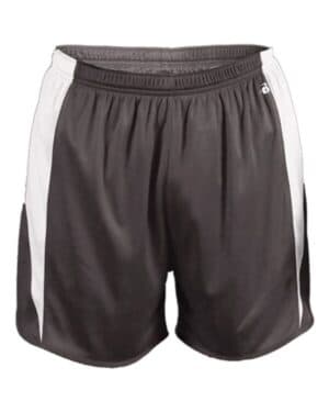 GRAPHITE/ WHITE Alleson athletic 7273 stride shorts