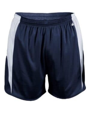NAVY/ WHITE Alleson athletic 7273 stride shorts