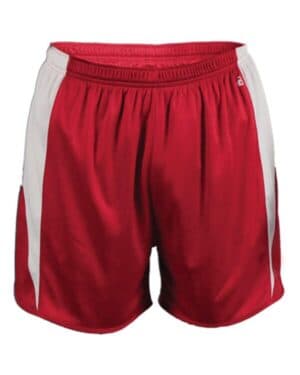 RED/ WHITE Alleson athletic 7273 stride shorts