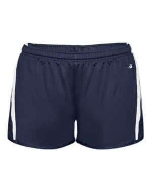 NAVY/ WHITE Alleson athletic 7274 women's stride shorts
