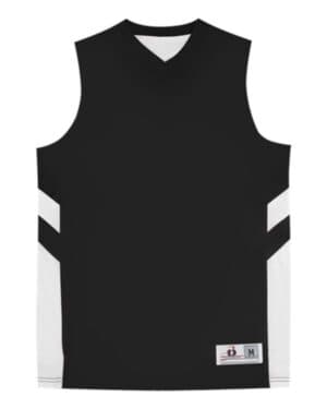 BLACK/ WHITE Alleson athletic 8566 b-pivot rev tank top