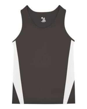 GRAPHITE/ WHITE Alleson athletic 8667 stride singlet
