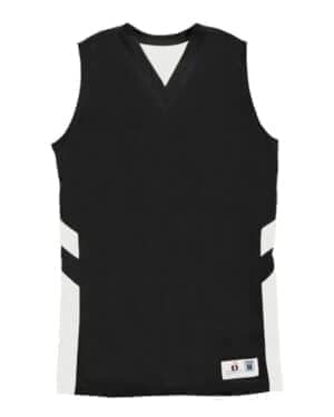 BLACK/ WHITE BLACK/ WHITE Alleson athletic 8966 women's b-pivot reversible tank top