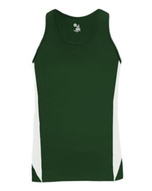 FOREST/ WHITE Alleson athletic 8967 stride women's singlet