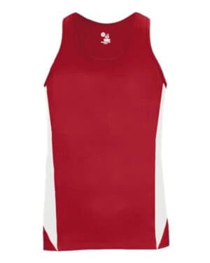 RED/ WHITE Alleson athletic 8967 stride women's singlet