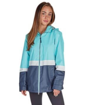5295CR womens color blocked new englander rain jacket