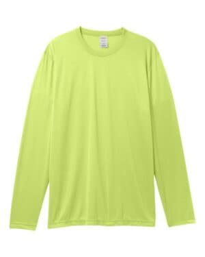 SAFETY GREEN Hanes 482L cool dri long sleeve performance t-shirt