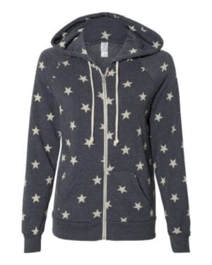 STARS 9573 womens adrian eco-fleece full-zip hooded sweatshirt