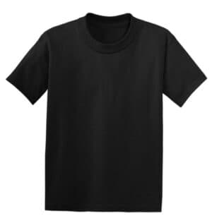 BLACK 5370 hanes-youth ecosmart 50/50 cotton/poly t-shirt