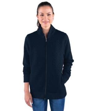 NAVY Charles river 5371CR women's franconia quilted jacket