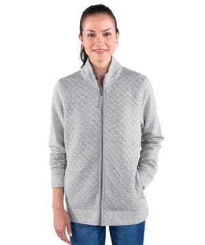 HEATHER GREY Charles river 5371CR women's franconia quilted jacket