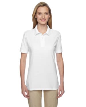 WHITE Jerzees 537WR ladies' easy care polo