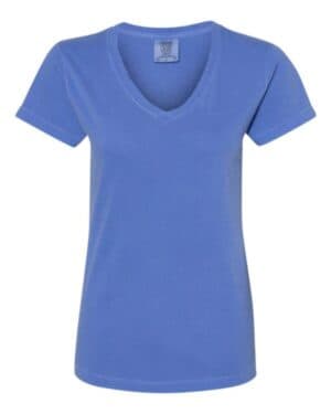 3199 garment-dyed womens midweight v-neck t-shirt