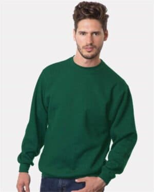 HUNTER GREEN Bayside 1102 usa-made crewneck sweatshirt