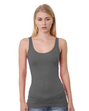CHARCOAL Bayside 3410 women's usa-made tank top