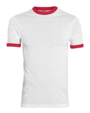 WHITE/ RED Augusta sportswear 711 youth ringer t-shirt