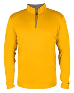 GOLD/ GRAPHITE Badger 2102 youth b-core quarter-zip pullover