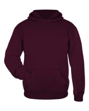 MAROON Badger 2454 youth performance fleece hooded sweatshirt