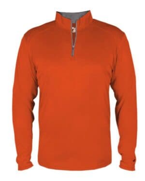 BURNT ORANGE/ GRAPHITE Badger 4102 b-core quarter-zip pullover