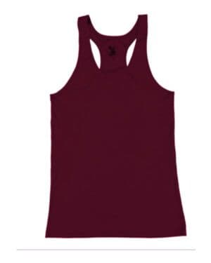 MAROON Badger 4166 womens b-core racerback tank top