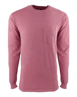 SMOKED PAPRIKA Next level 7451 inspired dye long sleeve pocket crew