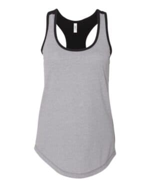 Next level 1534 womens ideal colorblocked racerback tank