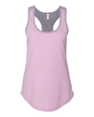 LILAC/ HEATHER GREY Next level 1534 womens ideal colorblocked racerback tank